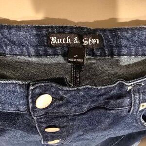 Rock and stone women's 18 wide leg crop jeans